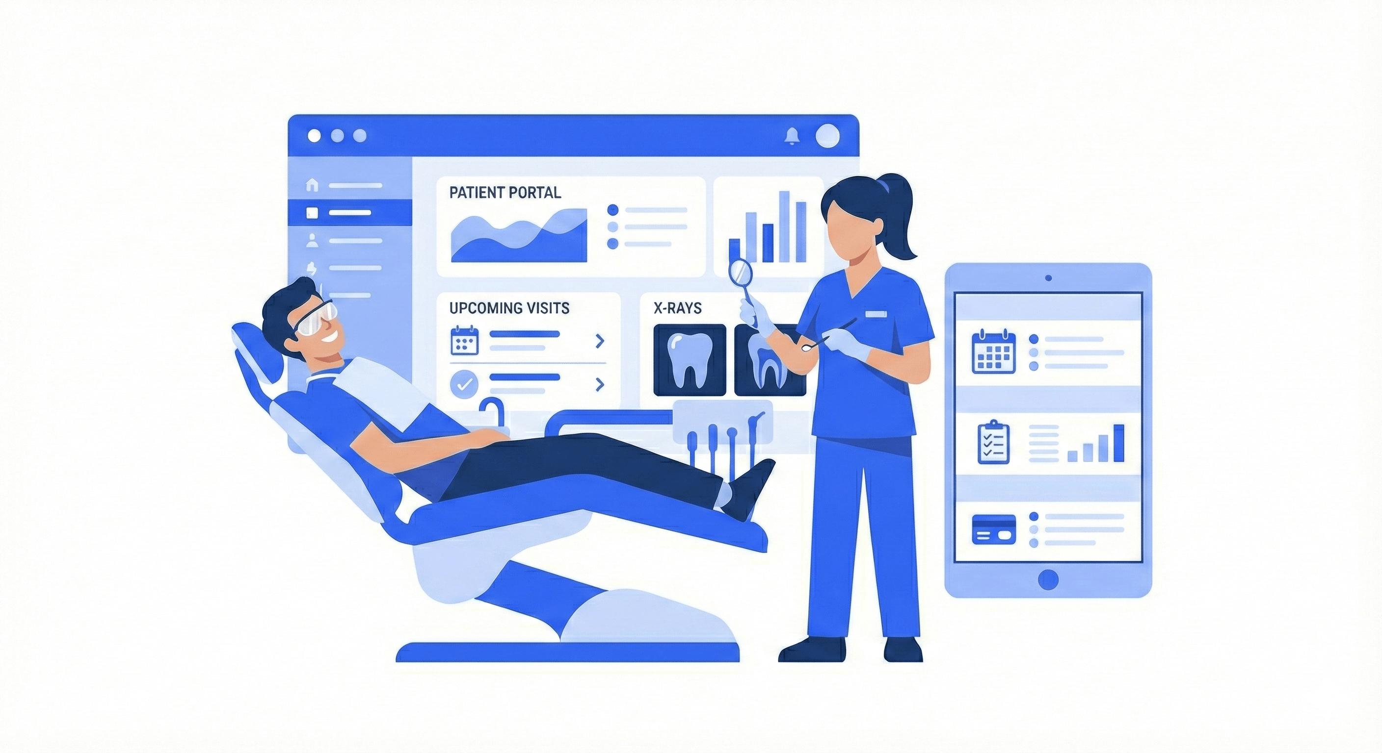 Happy patient illustration